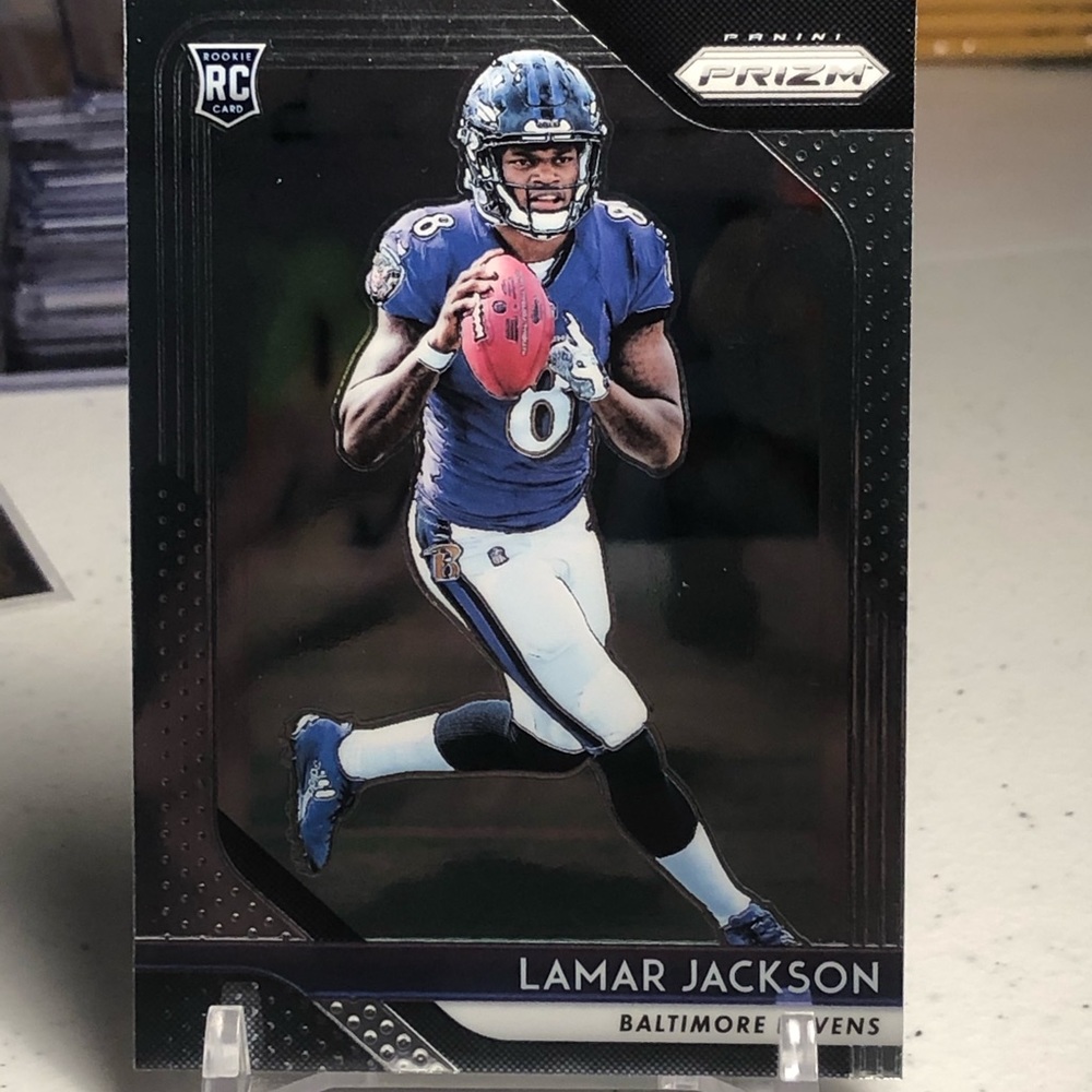 Lamar Jackson panini prizm rookie card